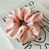 Hair Accessories Solid Color Satin Fabric Pearl Inlaid High Elastic Hair Ring