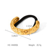 Hair Accessories Stainless Steel Curved Bow Fivepointed Star Starfish Electroplated Hair Rope Hair Ring For Women