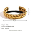 Hair Accessories Stainless Steel Electroplated 18K Gold Fashion Retro Geometric Bump Bracelet Hair Rope