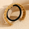Hair Accessories Stainless Steel Electroplated 18K Gold Fashion Retro Geometric Bump Bracelet Hair Rope