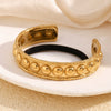 Hair Accessories Stainless Steel Electroplated 18K Gold Fashion Retro Geometric Bump Bracelet Hair Rope