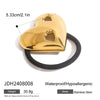 Hair Accessories Stainless Steel Love Hollow Electroplated Hair Ring