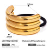 Hair Accessories Titanium Steel Geometric 18K Goldplated Hair Ring Hair Rope For Women