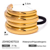 Hair Accessories Titanium Steel Geometric 18K Goldplated Hair Ring Hair Rope For Women