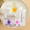 Hair Accessories Women's Gradient Egg Flower Highend Plastic Resin Gripper Hairpin With Baking Paint