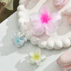 Hair Accessories Women's Gradient Egg Flower Highend Plastic Resin Gripper Hairpin With Baking Paint