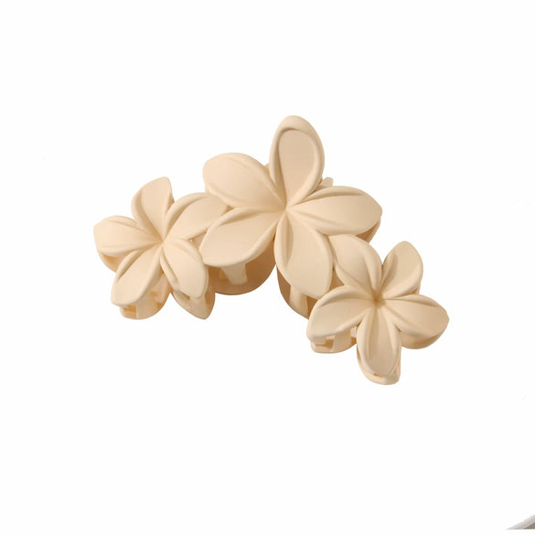 Hair Accessories Women's Plant Flowers Style Ps Material Frosted Petals Shark Clip Hair Grab Clip Baking Paint Process
