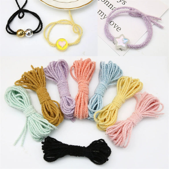 Hair Accessories Wool Fleece Cord Diy Handmade Elastic Hair Rope Hair Ring