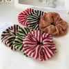 Hair Accessories Wool Striped Knitted Hair Ring For Girls