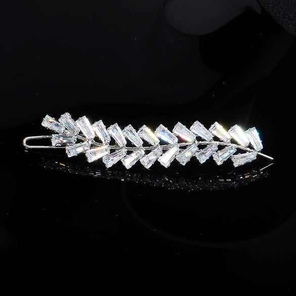 Hair Accessories Zircon Inlaid Side Clip Bangs Clip Back Head Clip For Women Plant Flowers Style