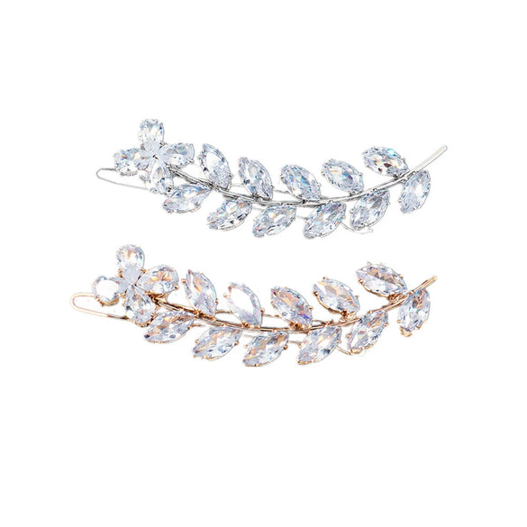 Hair Accessories Zircon Inlaid Side Clip Bangs Clip Back Head Clip For Women Plant Flowers Style