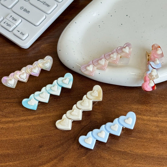 Hair Accessory Acetate Heart Handmade Highend Women's Hairpin