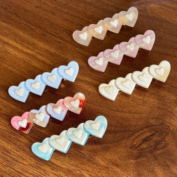 Hair Accessory Acetate Heart Handmade Highend Women's Hairpin