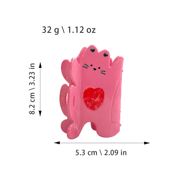 Hair Accessory Acetate Heartshaped Handmade Cartoon Animal Hair Clip