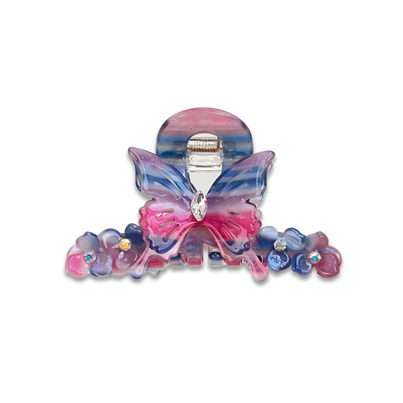 Hair Accessory Acetic Acid Handmade Water Drop Rhinestone Butterfly Claw Clip For Women