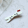 Hair Accessory Hairpin Mixed Materials Handmade Heart Shape Cartoon Kt Cat Sweet Girly Style For Women
