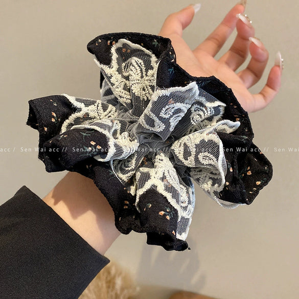 Hair Accessory Handmade Floral Lace Hair Tie For Women