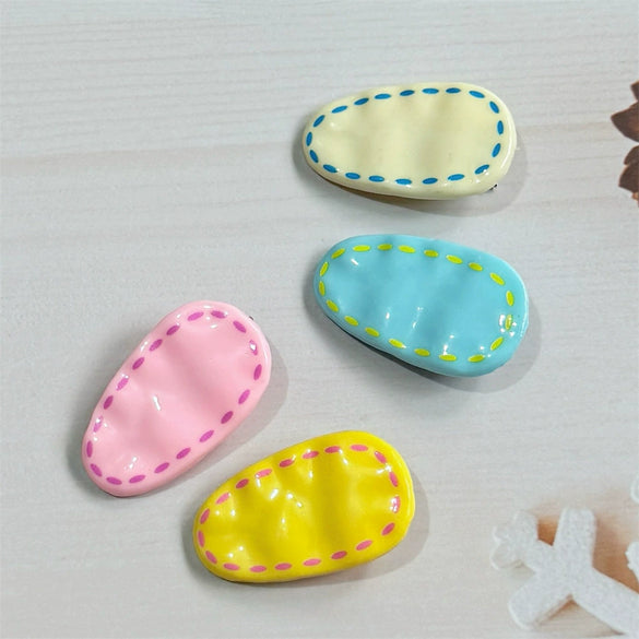 Hair Accessory Handmade Mixed Materials Small Water Drop Duckbill Bangs Side Clip For Women