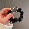 Hair Accessory Heart Shaped Cloth Handmade High Elastic Hair Band Rope