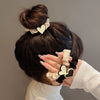 Hair Accessory Heart Shaped Cloth Handmade High Elastic Hair Band Rope