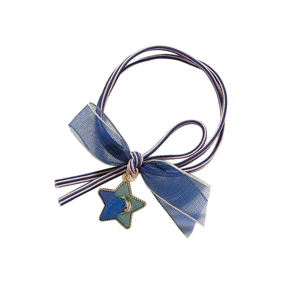 Hair Accessory Mixed Material Heart Shaped High Elastic Handmade Headband