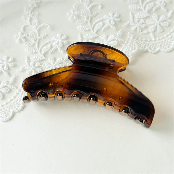 Hair Accessory Pc Material Fanshaped Glossy Polish Women's Hairpin