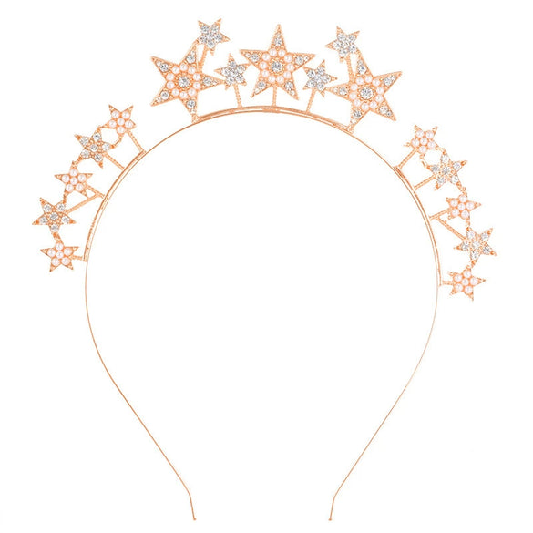 Hair Band Alloy Rhinestone Star Electroplating Women's Hair Accessories