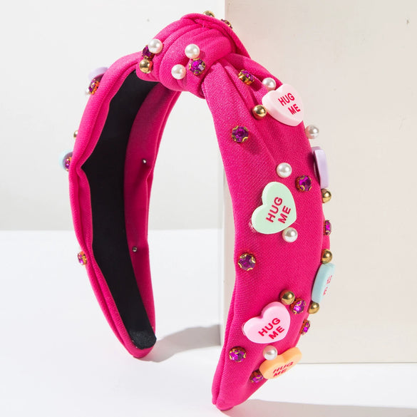 Hair Band Bead Sequin Resin Handmade Love Pattern Accessories For Women
