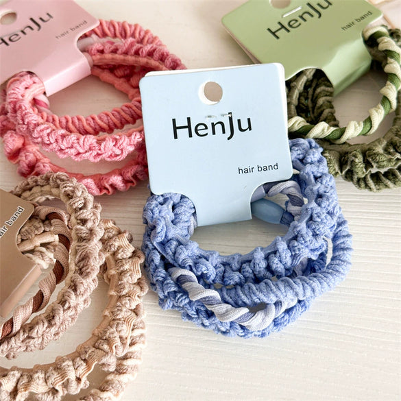 Hair Band Fabric Handmade High Elastic Simple Basic Women's Hair Accessories