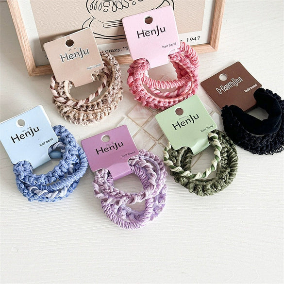 Hair Band Fabric Handmade High Elastic Simple Basic Women's Hair Accessories