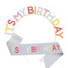 Hair Band Headdress Girl Zinc Alloy Glitter Cloth Color Letter Electroplating Bronzing Characters Crown Party Ribbon Belt