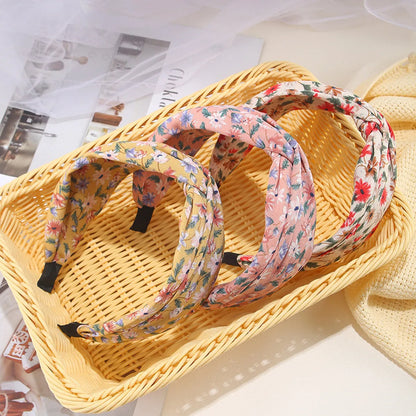 Elegant Lady Flower Cloth Hair Band