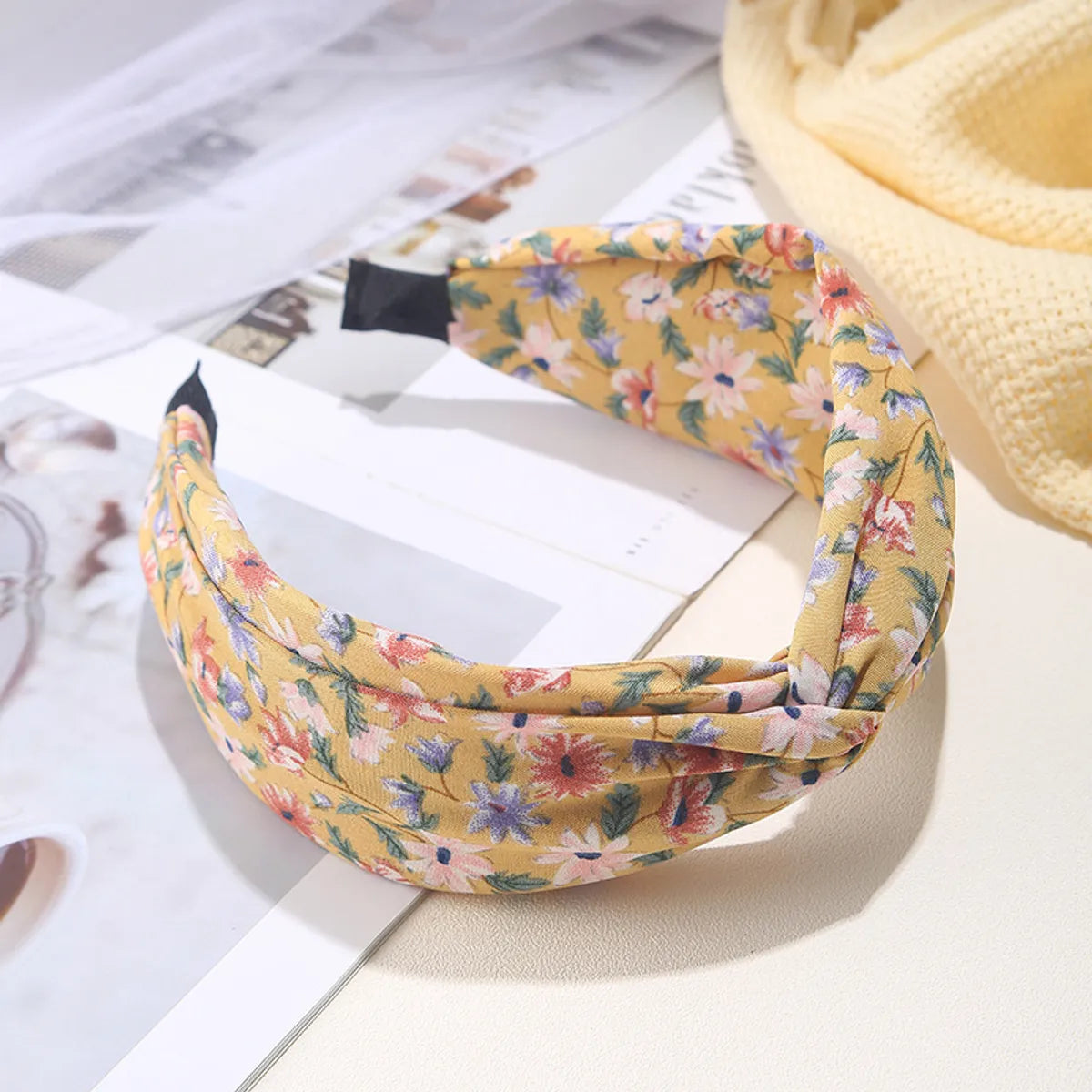 Elegant Lady Flower Cloth Hair Band