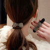 Hair Band Rubber Band Rhinestone Handmade Bow Crystal Headdress For Women