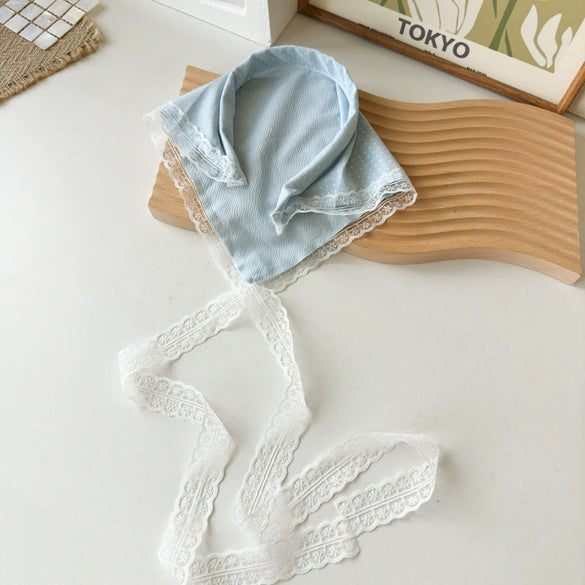 Hair Band Triangle Scarf Headband Cloth Handmade Sweet Style Wave Dot