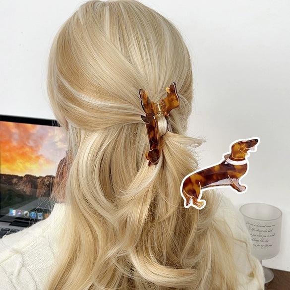 Hair Clip Acetate Fiber Cartoon Animal Handmade For Women