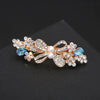 Hair Clip Alloy Rhinestone Pearl Bow Accessory For Women Electroplated Natural Style