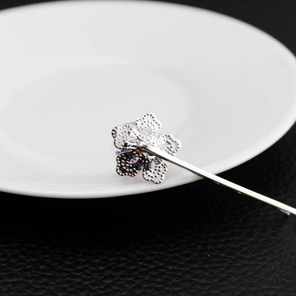 Hair Clip Glass Glaze Handmade Star Dried Flower Design For Women And Unisex