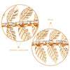 Hair Clip Iron Golden Leaf Rhinestone Baroque Style Electroplating For Women