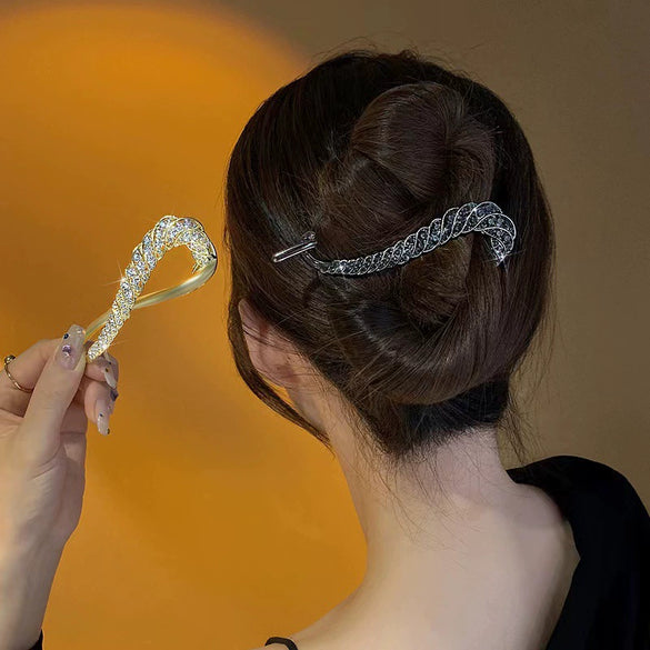 Hair Clip Metal Rhinestone Women's Light Luxury Fashion