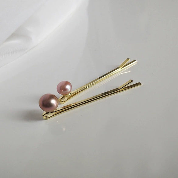 Hair Clip Natural Freshwater Pearl Handmade
