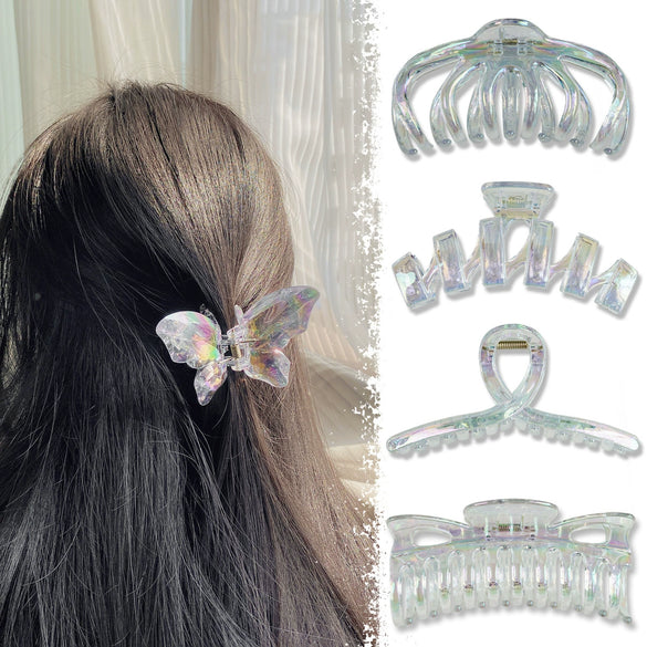 Hair Clip Pearlescent Mermaid Fantasy Shark Shape Handmade Women's Hair Accessories