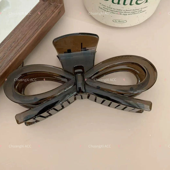 Hair Clip Plastic Resin Baking Paint Bow Disc Shape Women's Hair Accessories