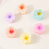 Hair Clip Plastic Resin Curly Heart Flower Paint Style For Women