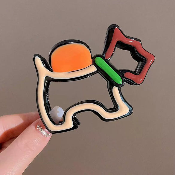Hair Clip Plastic Resin Dripping Oil Design For Dog And Women
