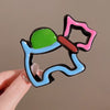 Hair Clip Plastic Resin Dripping Oil Design For Dog And Women