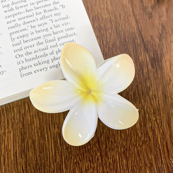Hair Clip Plastic Resin Egg Flower Handmade