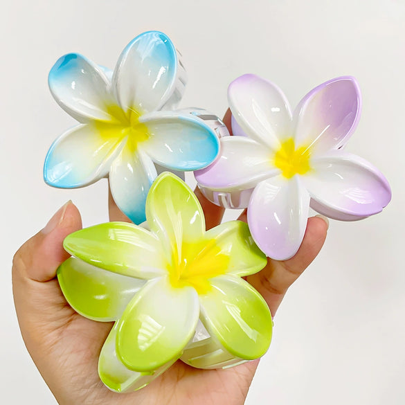 Hair Clip Plastic Resin Egg Flower Handmade