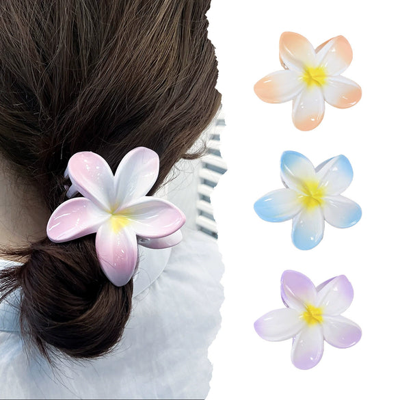 Hair Clip Plastic Resin Egg Flower Handmade
