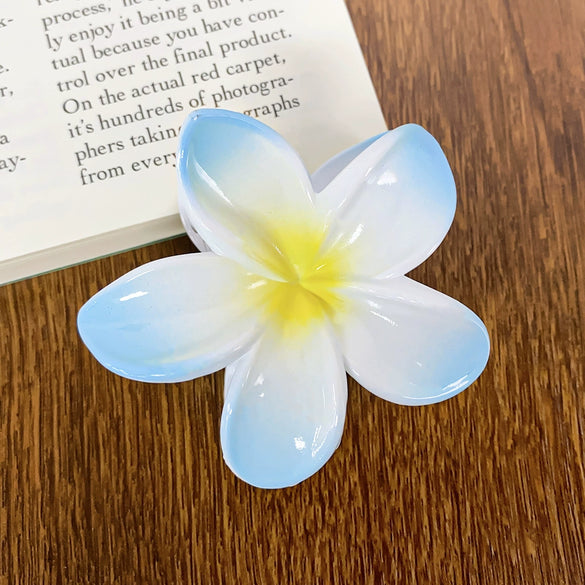 Hair Clip Plastic Resin Egg Flower Handmade